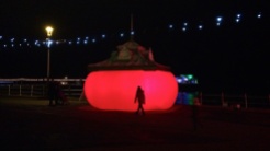 'When the Red Rose in Blackpool' by night